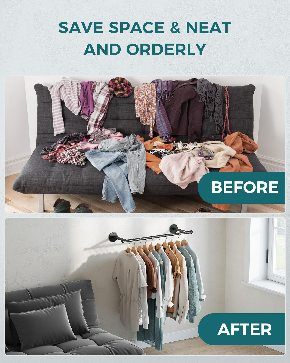 OROPY 33-inch rack suits compact spaces and larger rooms alike.