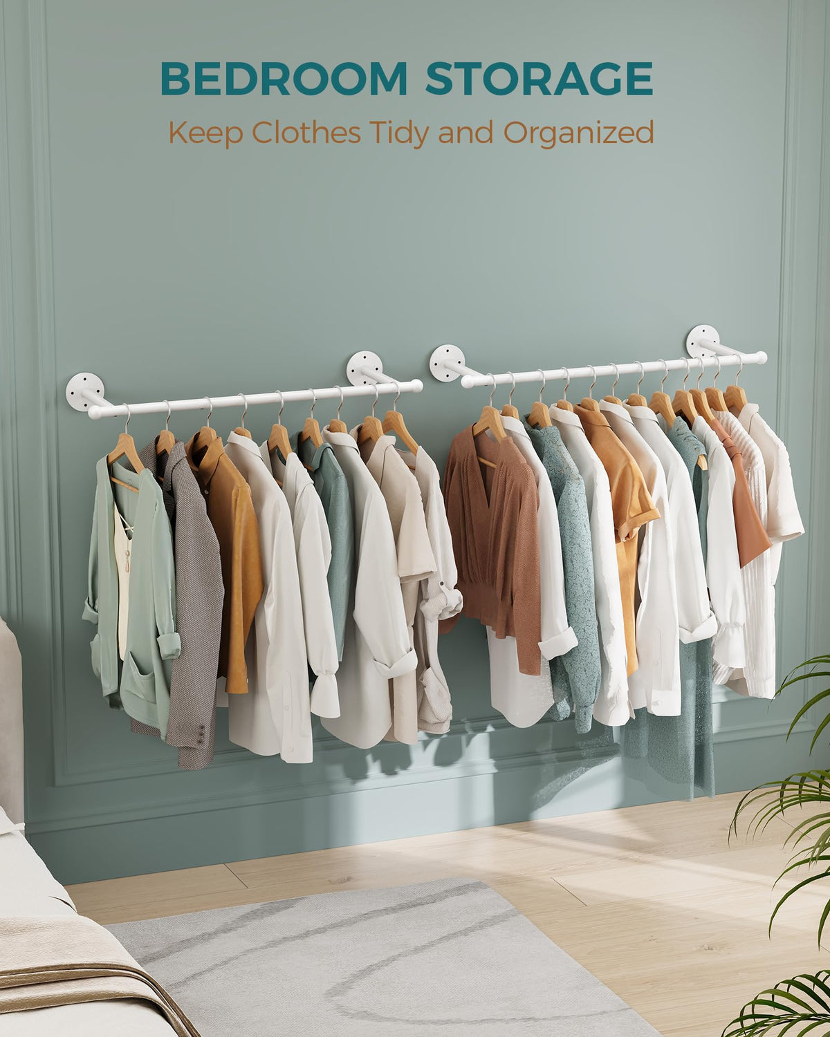 OROPY 88-lb capacity supports heavy jackets and multiple garments securely.