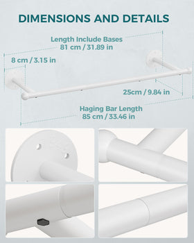 OROPY black iron pipes combine rugged appeal with everyday clothing organization.