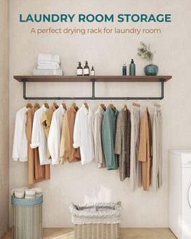 OROPY black matte finish on clothes rack complements modern interiors.