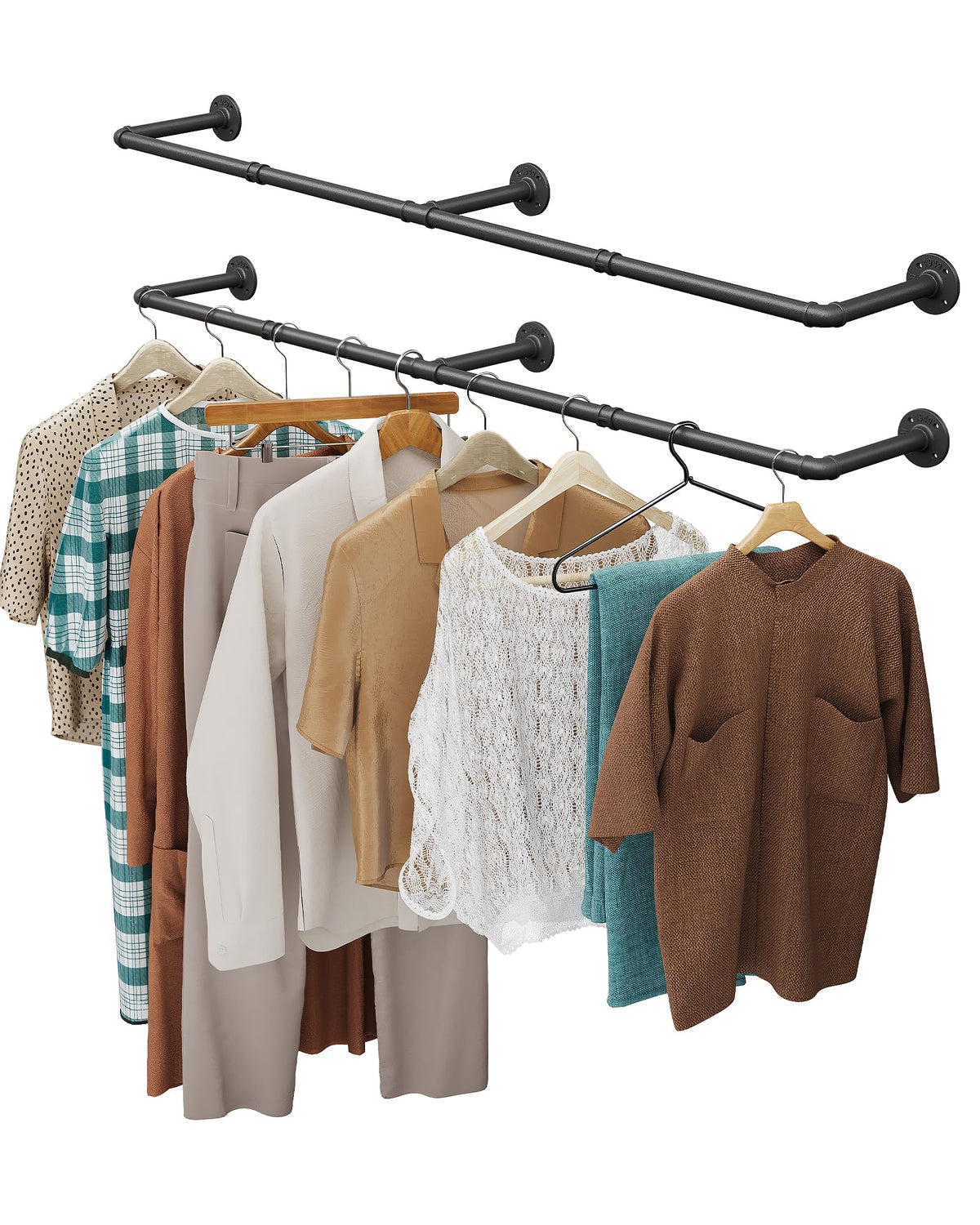 OROPY wall-mounted 65.7in clothes rack for maximizing closet space