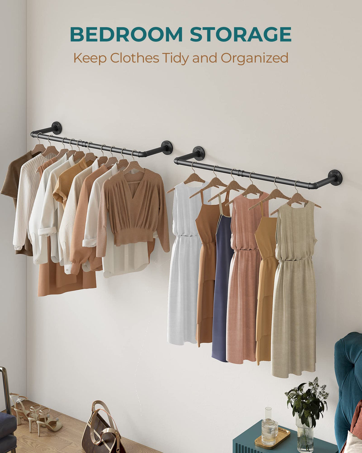 OROPY multi-purpose display rail suitable for stores or boutiques.