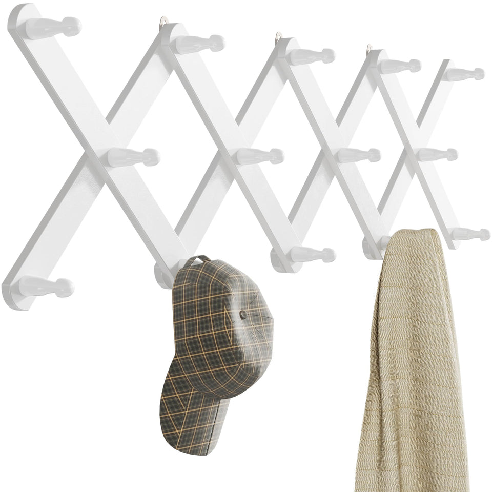 OROPY wood accordion wall hanger closed view showing compact storage