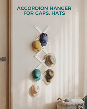 OROPY wood coat rack in hallway offering sturdy hanging options