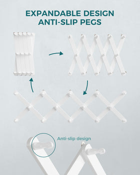 OROPY wood hat rack with 14 pegs in entryway setup