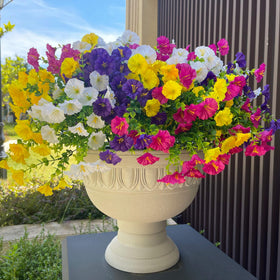 Orphidel eucalyptus stem faux flowers offer natural texture and easy arrangement.