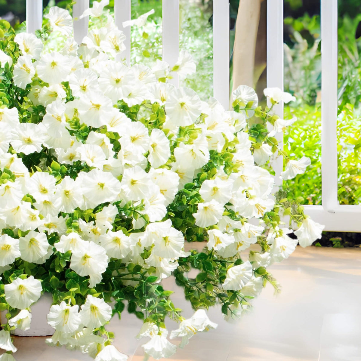 Orphidel realistic faux flowers offer UV-resistant color for outdoor use.