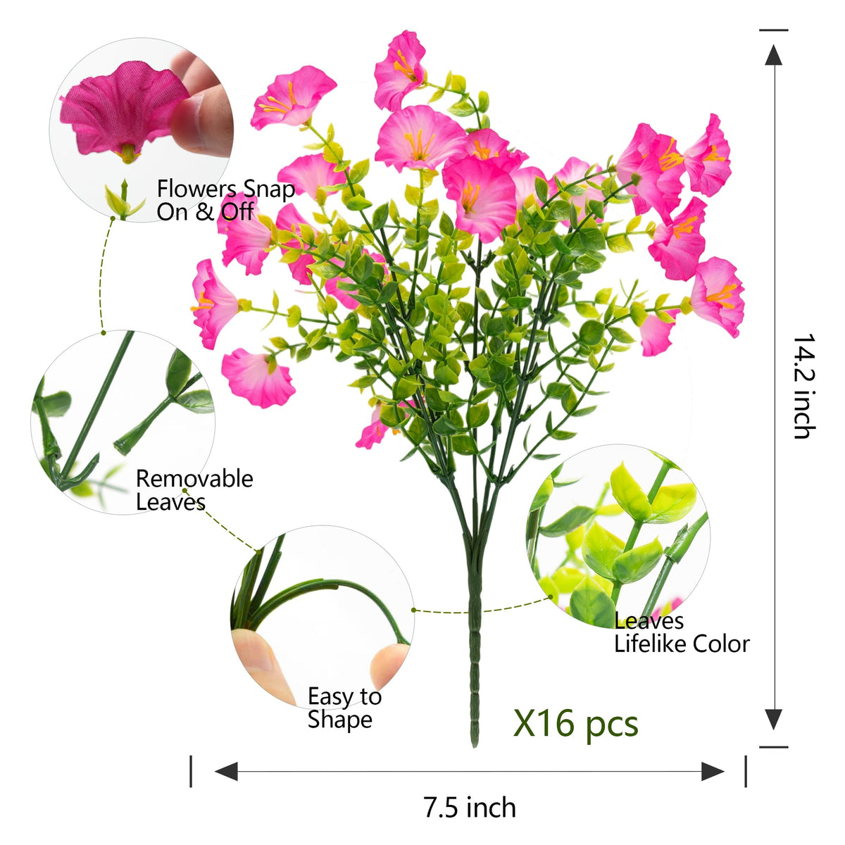 Orphidel UV-resistant faux flowers remain vibrant in sun and weather.