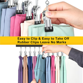 ORROENS closet space saver hangers hold 20-pair capacity for compact closets.