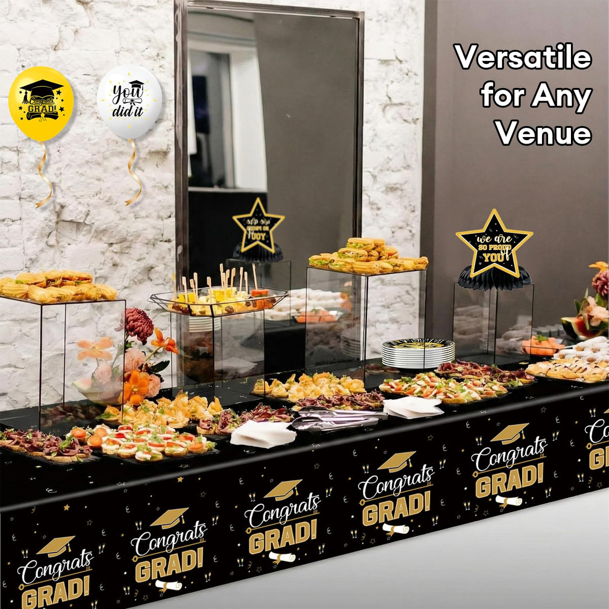Orrole spillproof tablecloth protects surfaces during celebrations