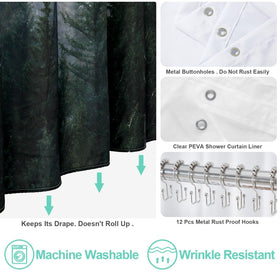 ORTIGIA 72x72 shower curtain size fits standard bathrooms