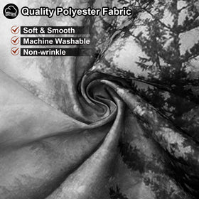 ORTIGIA black and white forest design adds modern nature flair to any bathroom