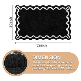 ORTIGIA Black bath mat underside is non-slip for safer bathroom use