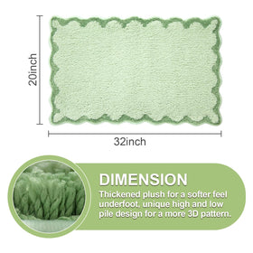 ORTIGIA pink scalloped bath mat highlights vibrant style and quick-dry fibers.