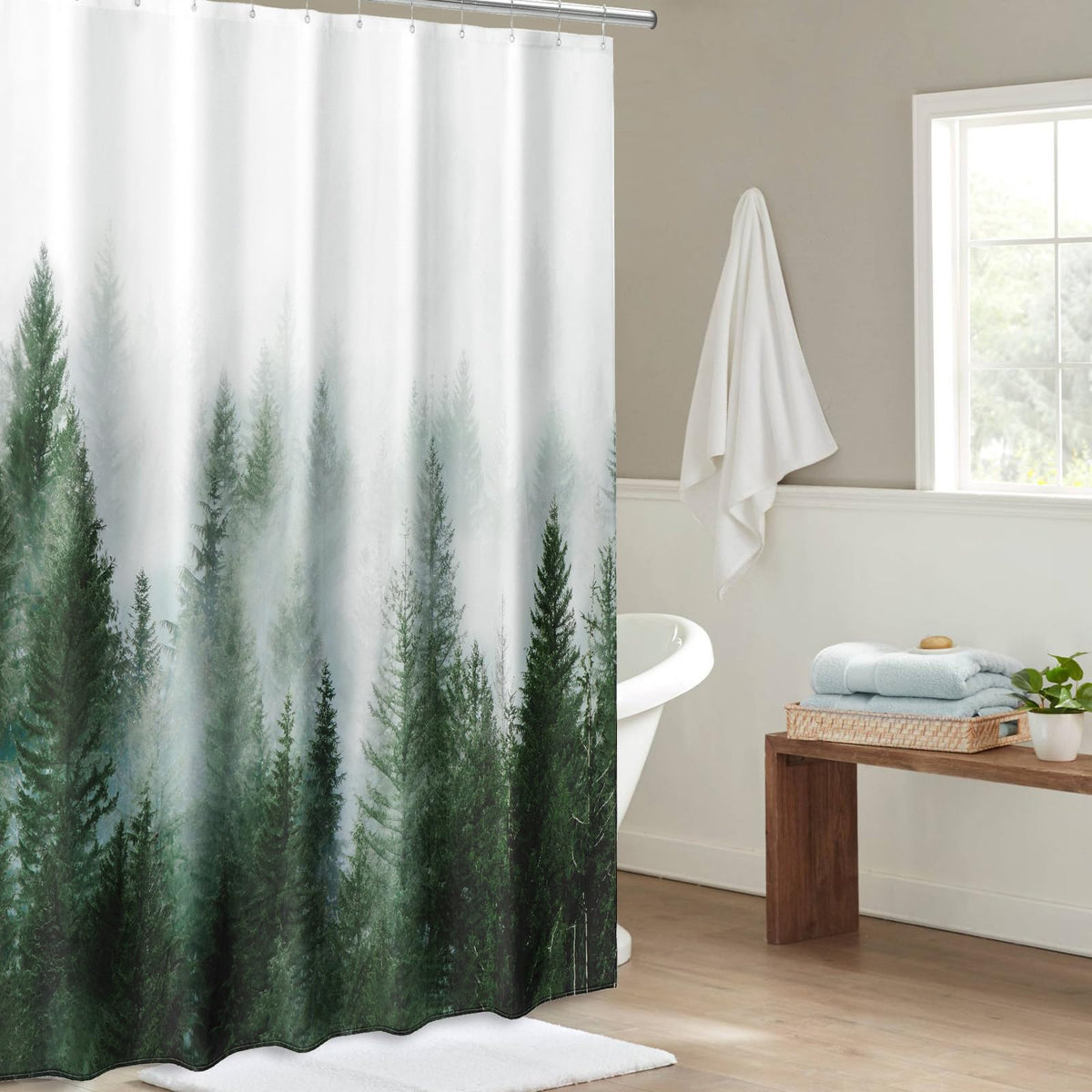 ORTIGIA shower curtain drape showcases rich colors and elegant texture for decor.