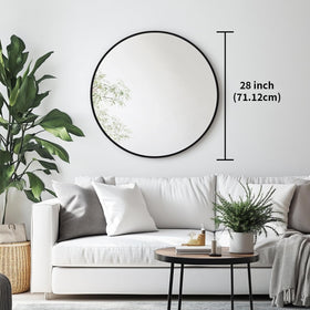 Oruii round mirror bathroom vanity brightens space with natural light