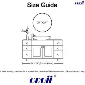 Oruii round mirror includes all hardware for easy mounting.