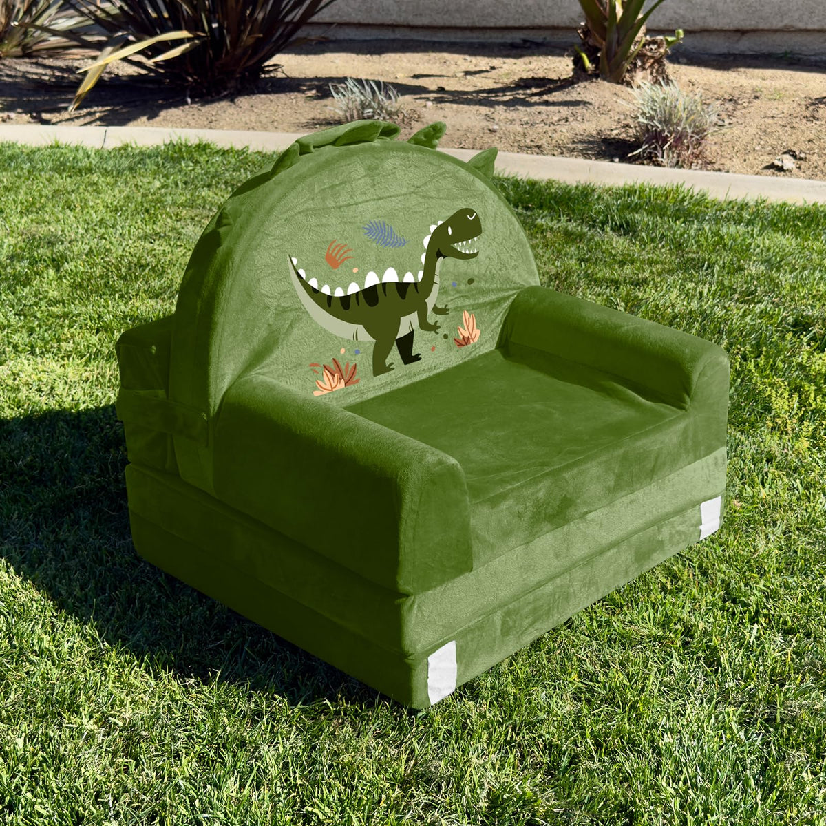 ORWIPO Dinosaur Kids Sofa Bed portable feature supports trips and on-the-go use.