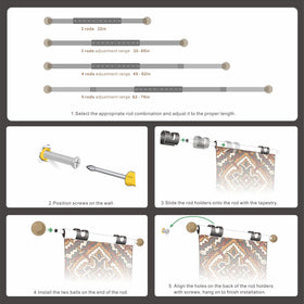 Oryzta Tapestry Hanger drill-in installation for permanent mounting.