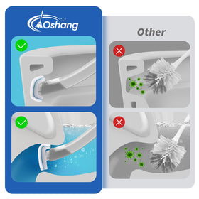 oshang disposable toilet brush in action for deep cleaning