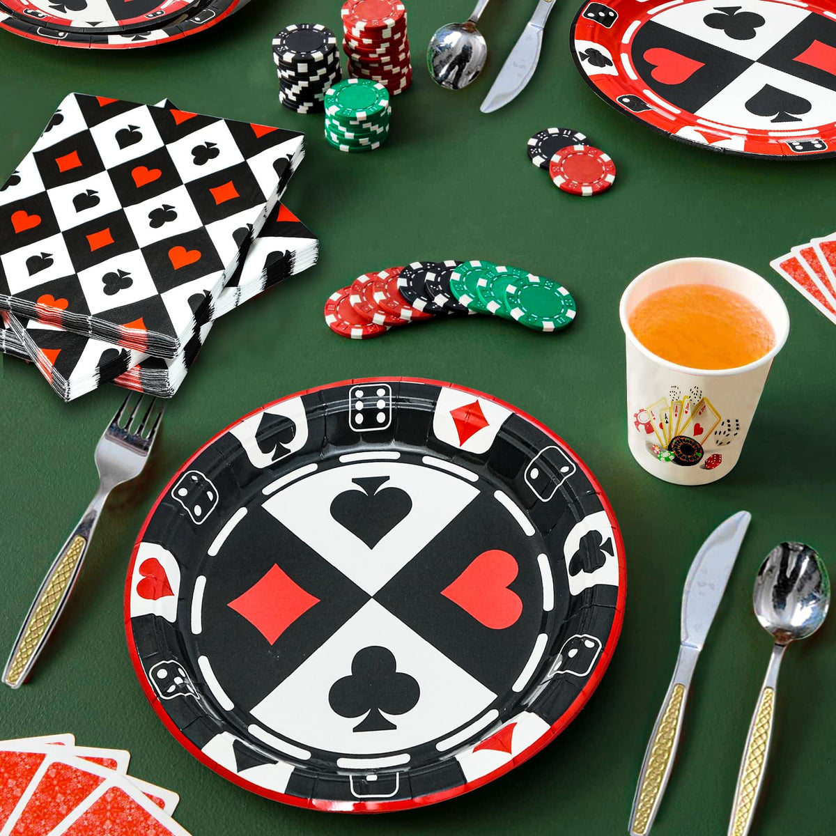 Osonm 180-piece casino party set ideal for large gatherings