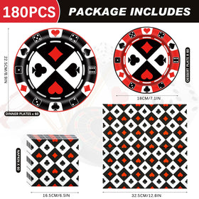 Osonm casino night dessert plates 7-1in perfect for bite-sized treats