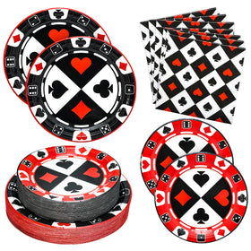 Osonm casino night dinner plates 8-9in for elegant party dining