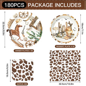 Osonm cowboy dessert plates 7-inch for quick dessert servings.