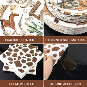 Osonm cowboy napkins disposable for tidy, mess-free cleanup.