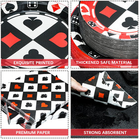 Osonm poker-themed napkins disposable for quick cleanups during play