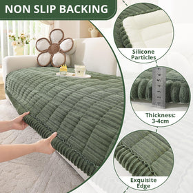 OstepDecor machine-washable couch cover for easy cleanup