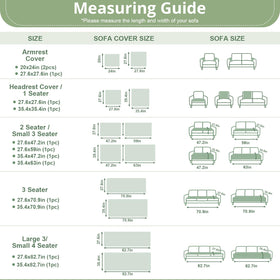 OstepDecor Measure Before Order Guide helps choose the right size for your sofa.