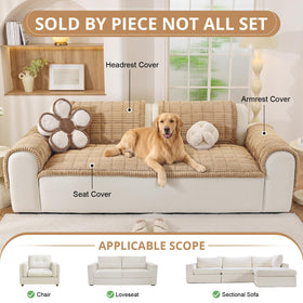 OstepDecor anti-slip bottom keeps couch cover in place during activity.