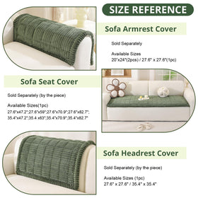 OstepDecor non-slip couch protector in green stays in place for worry-free pet lounging