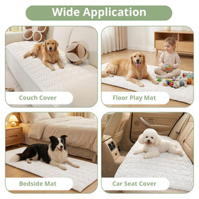 OstepDecor Thick Pet-Friendly Sofa Cover demonstrates durable protection with soft feel.