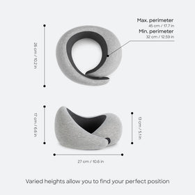 OSTRICH PILLOW Go asymmetrical sides adapt to resting positions during flights.