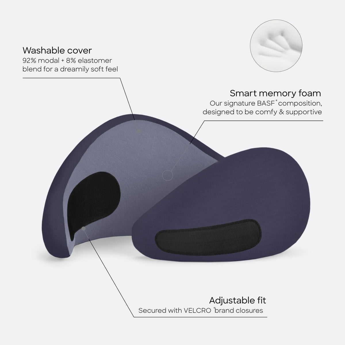 OSTRICH PILLOW Go asymmetrical sides enable versatile resting positions.