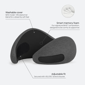 OSTRICH PILLOW Go asymmetrical sides enable flexible resting positions.