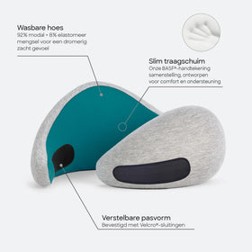OSTRICH PILLOW GO asymmetrical sides offer flexible resting positions for comfort.