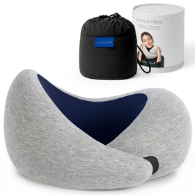 Ostrich Pillow Go memory foam close-up showing plush neck support.