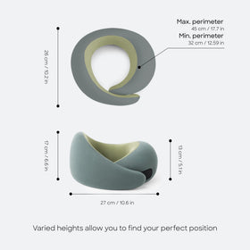OSTRICH PILLOW Go with Velcro closure offers a customized fit and chin support.