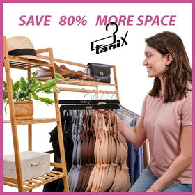 Otanix sturdy wood-like hanger with premium look for wardrobes.