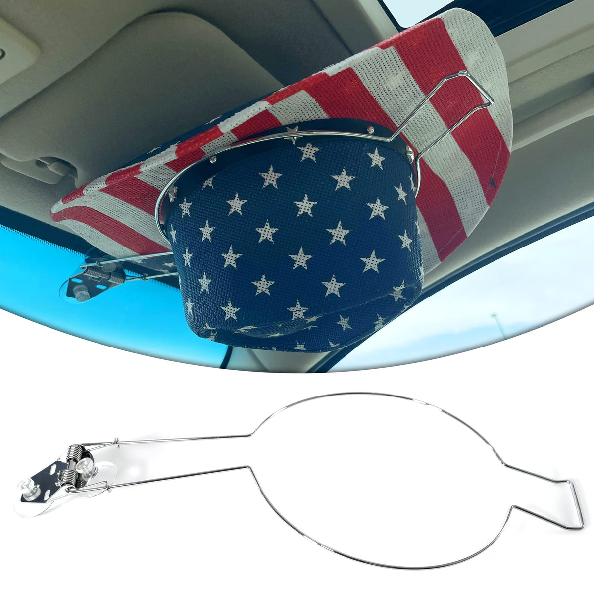 OTASU Cowboy Hat Holder with extra-strong suction cups securing vehicle mounting