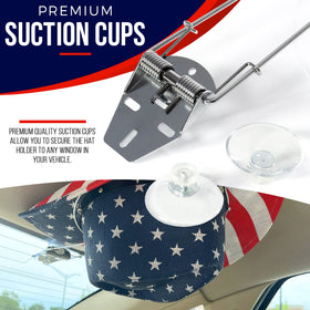 OTASU hat saver mounted above windshield for sun protection in a vehicle