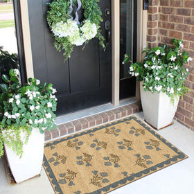 Othilic doormat with non-slip rubber backing stays put at entries.