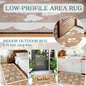 Othilic flat-weave chenille surface resists dust and pet hair buildup.
