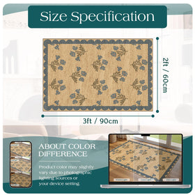 Othilic washable rug traps dust and pet hair at the doorway.