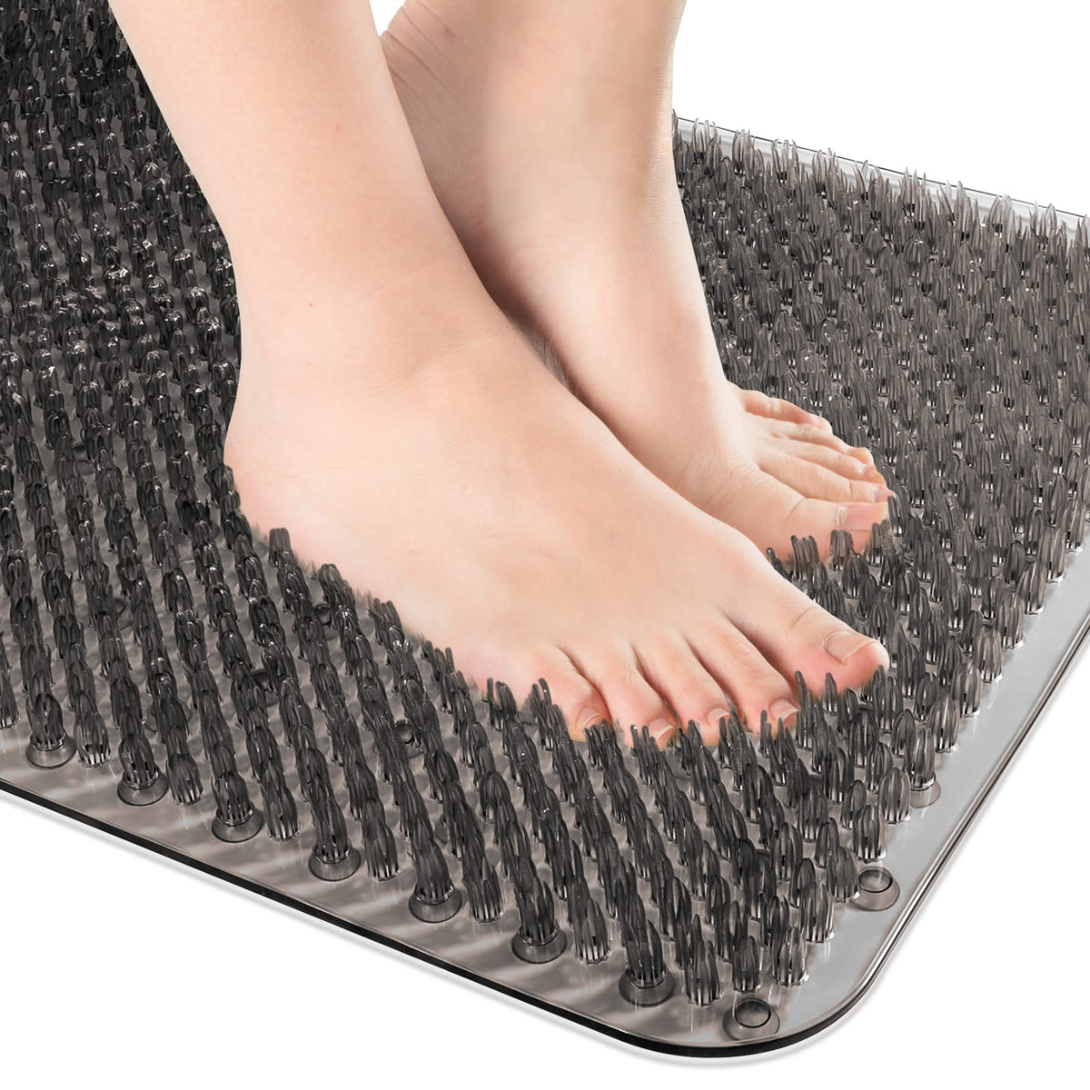 OTHWAY grassy-texture bathtub mat close-up showing soft bristles for foot massage.