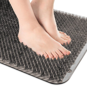 OTHWAY grassy-texture bathtub mat close-up showing soft bristles for foot massage.