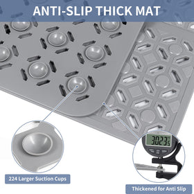 OTHWAY shower mat with strong suction cups to prevent slips